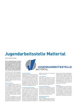 Jugendarbeitsstelle Mattertal