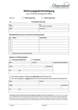 Wohnungsgeberbest&auml;tigung - in der Stadt Oberndorf am Neckar