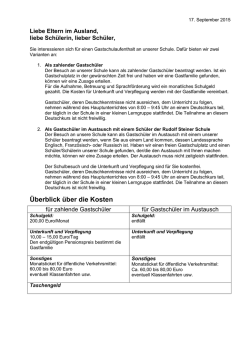 Information und Aufnahmeantrag fuer