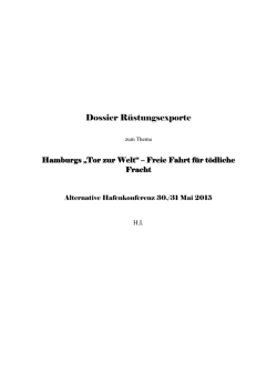 Dossier R&uuml;stungsexporte - Eine Welt Netzwerk Hamburg eV