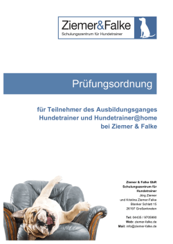 Pr&uuml;fungsordnung - Ziemer & Falke