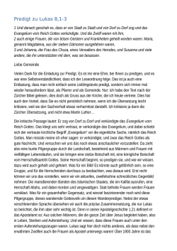 Predigt zu Lukas 8,1-3