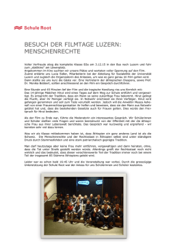 BESUCH DER FILMTAGE LUZERN: MENSCHENRECHTE