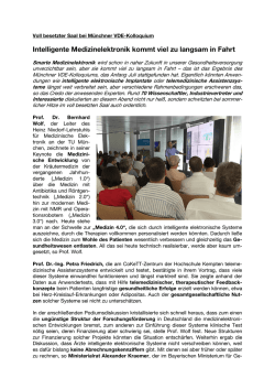 Intelligente Medizinelektronik kommt viel zu langsam in Fahrt