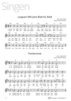 Langsam f&auml;llt jetzt Blatt f&uuml;r Blatt/Flockenreise