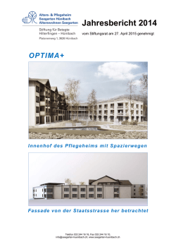 Jahresbericht 2014 - Altersheim