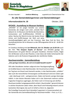 Informationsblatt Nr. 29 - Gemeinde Buch St. Magdalena
