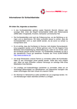 Informationen f&uuml;r Schlachtbetriebe - Protec