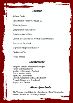 Die Themen 2016