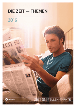 die zeit — themen 2016 - Was Studieren? Wo Studieren? Wie