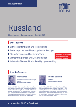 Die Themen Ihre Referenten