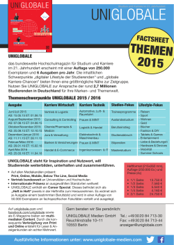 themen 2015 - Uniglobale Medien GmbH