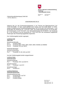 Anordnung Nr. 6 - Amt für regionale Landesentwicklung Lüneburg
