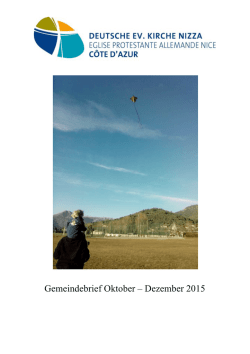 gemeindebrief okt_dez_2015 - Evangelische Deutsche Kirche Nizza