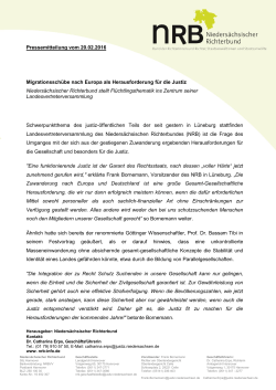 Presseerklärung des NRB - Niedersächsische Richterbund