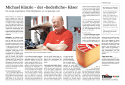 Michael Künzle – der «liederliche» Käser