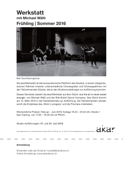 Werkstatt 2016 - akar Zeitgenössischer Tanz