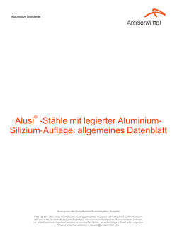Alusi -Stähle mit legierter Aluminium- Silizium-Auflage
