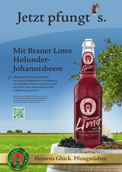 Mit Brauer Limo Holunder- Johannisbeere