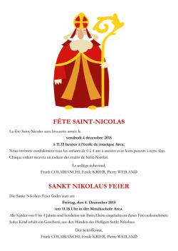 F&Ecirc;TE SAINT-NICOLAS &Agrave; BERTRANGE