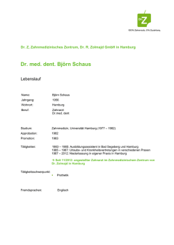 Dr. med. dent. Bj&ouml;rn Schaus