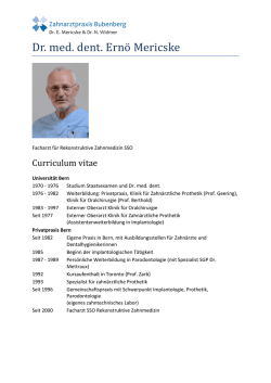 Dr. med. dent. Ern&ouml; Mericske