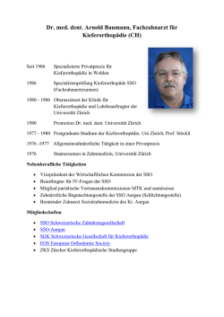 Dr. med. dent. Arnold Baumann, Fachzahnarzt f&uuml;r Kieferorthop&auml;die