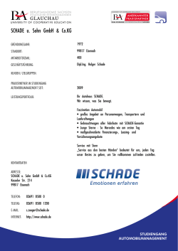 SCHADE u. Sohn GmbH & Co.KG