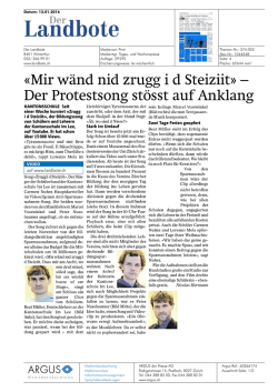 Der Protestsong stösst auf Anklang