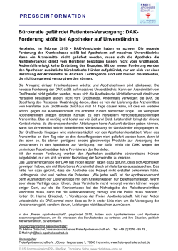 Pressemitteilung als pdf - Apothekerverein Freie Apothekerschaft eV