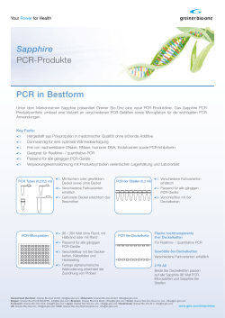 PCR in Bestform Sapphire PCR-Produkte - Greiner Bio-One