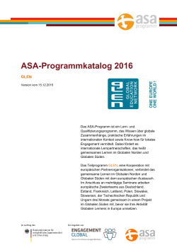ASA-Programmkatalog 2016