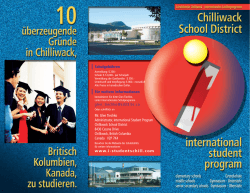 Schulgebühren - Chilliwack School District