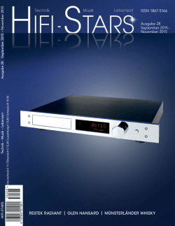 ISSN 1867-5166 RESTEK RADIANT | GLEN HANSARD - HiFi