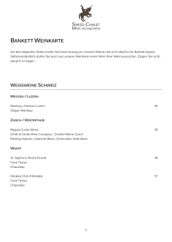 bankett weinkarte - Swiss
