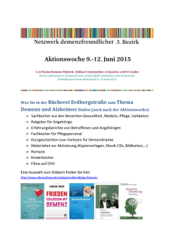 Infofolder zur Aktionswoche von 9. bis 12. Juni