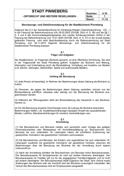 Benutzungs- und Gebührensatzung