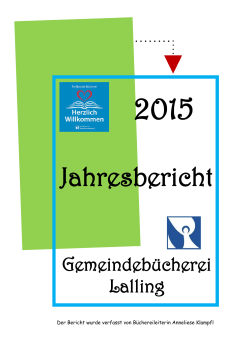 Jahresbericht - Gemeinde Lalling
