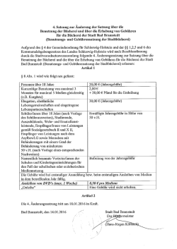 Benutzung der Bücherei und über die Erhebung von Gebühren