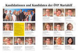 Kandidatinnen und Kandidaten der ÖVP Mariahilf