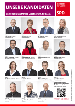 Kurzprogramm und Kandidaten  - SPD Bad
