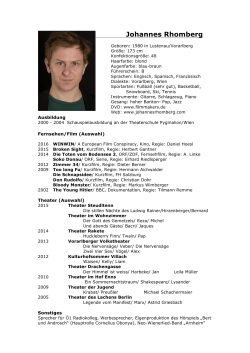 Vita als PDF - Johannes Rhomberg