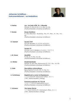 Johannes Sch&ouml;llhorn - Instrumentationen / orchestrations