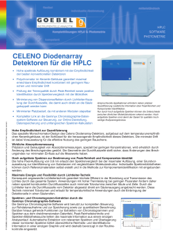 CELENO Diodenarray Detektoren für die HPLC