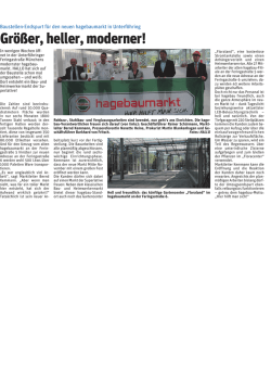Gr&ouml;&szlig;er, heller, moderner! - HEV Heimwerkermarkt Verwaltungs GmbH