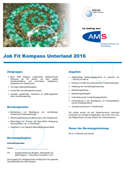 Job Fit Kompass Unterland 2016