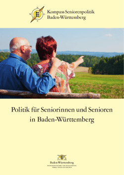 Kompass Seniorenpolitik Baden-Württemberg