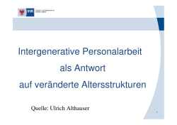 Intergenerative Personalarbeit als Antwort auf ver&auml;nderte