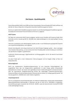 Statement zur Estyria Qualitätspolitik als PDF
