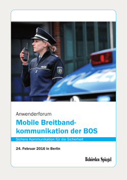 Mobile Breitband- kommunikation der BOS